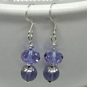 Lavender Crystal Earrings